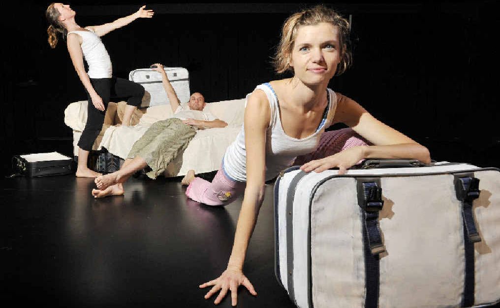 Tracie Crockford (left), Phil Blackman and Marissa Treichel preparing for Beautiful Bones. Tracie Crockford (left), Phil Blackman and Marissa Treichel preparing for Beautiful Bones.
